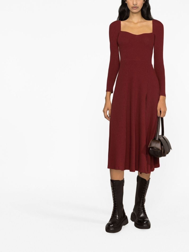 Red Banks Ribbed-knit Dress