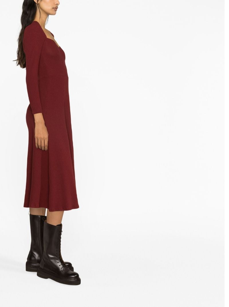 Red Banks Ribbed-knit Dress