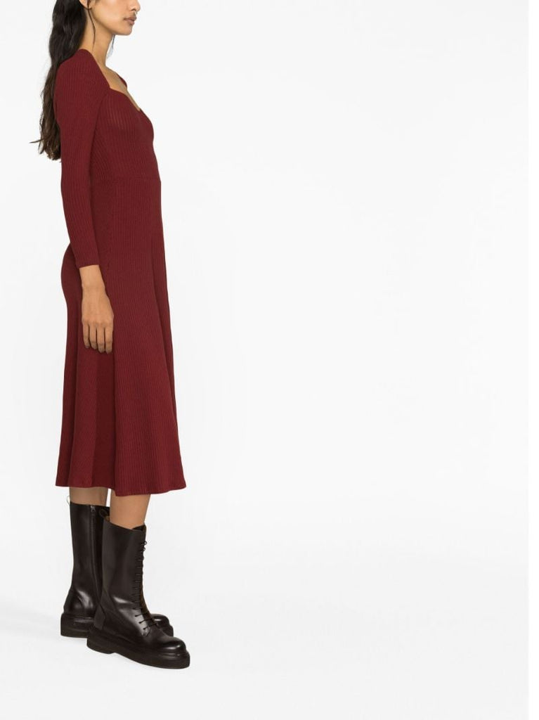 Red Banks Ribbed-knit Dress