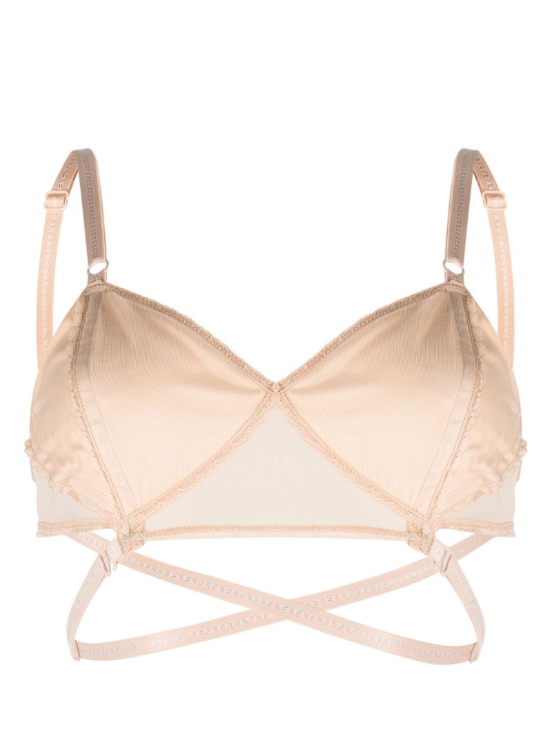 Beige Strap Detail Bra