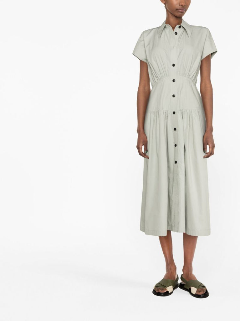 Green Midi Shirt Dress