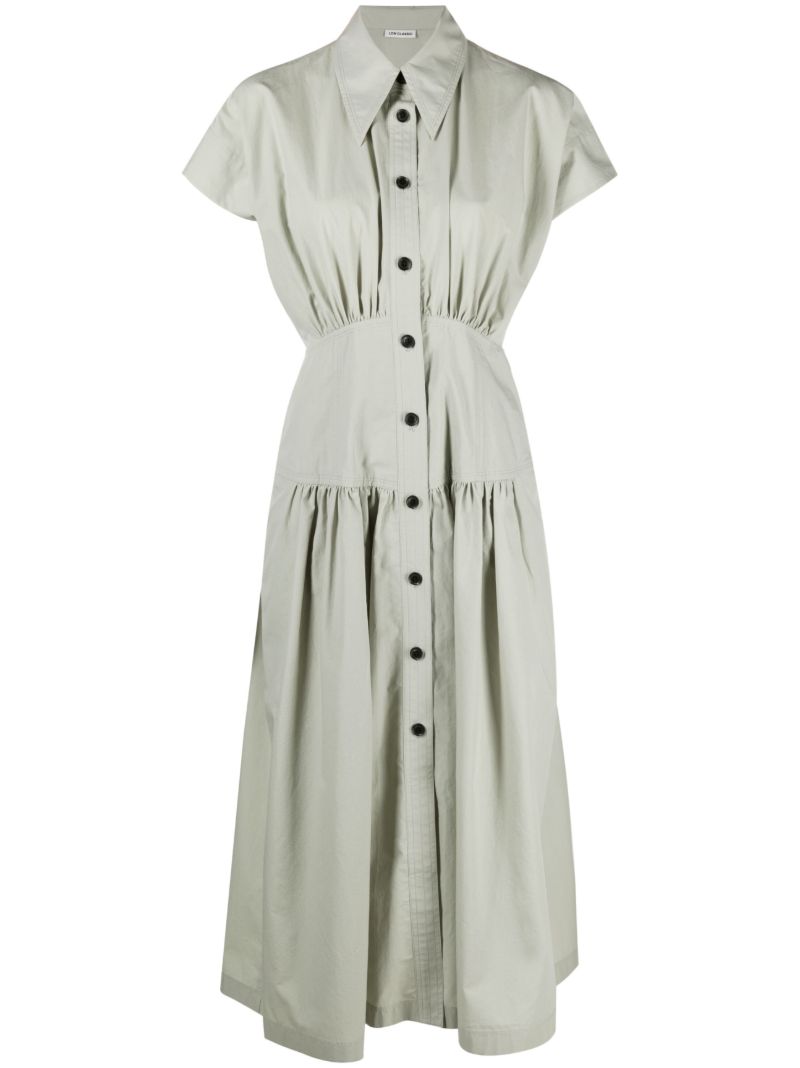 Green Midi Shirt Dress