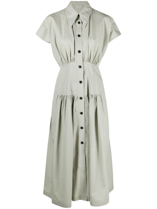 Green Midi Shirt Dress