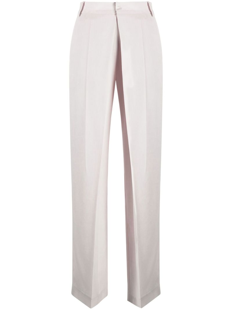 Purple Deep Tuck Tailored Trousers