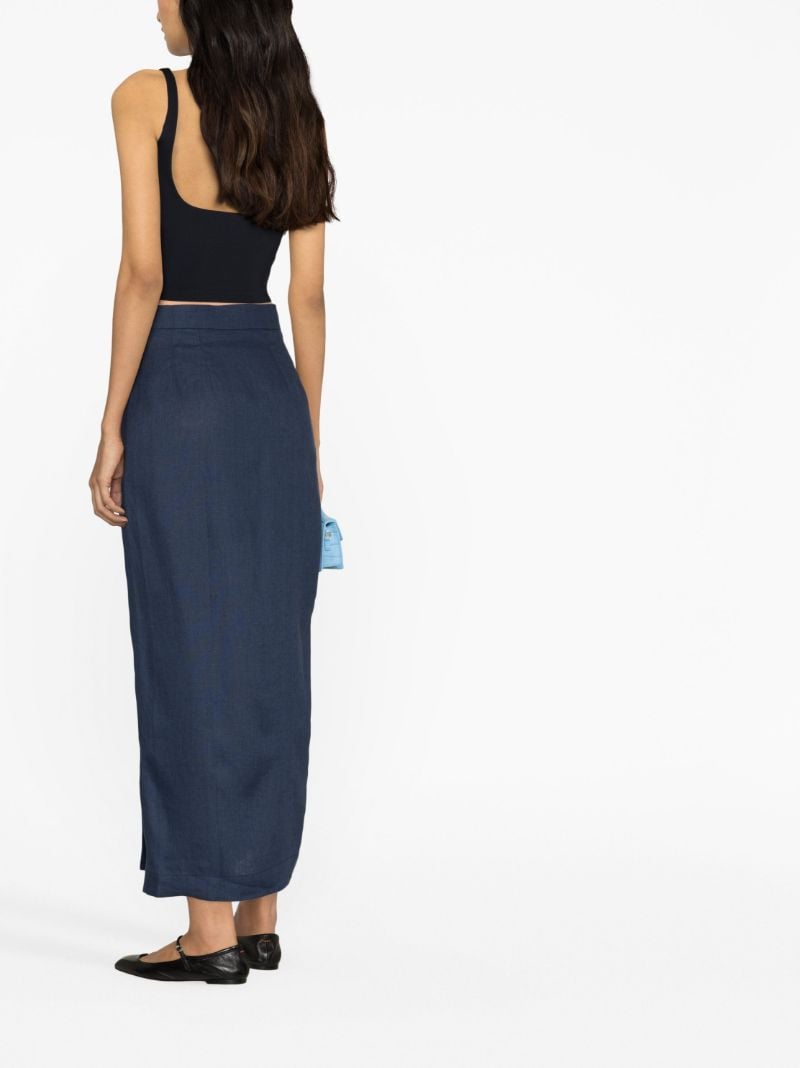 Blue Lili Wrap Maxi Skirt