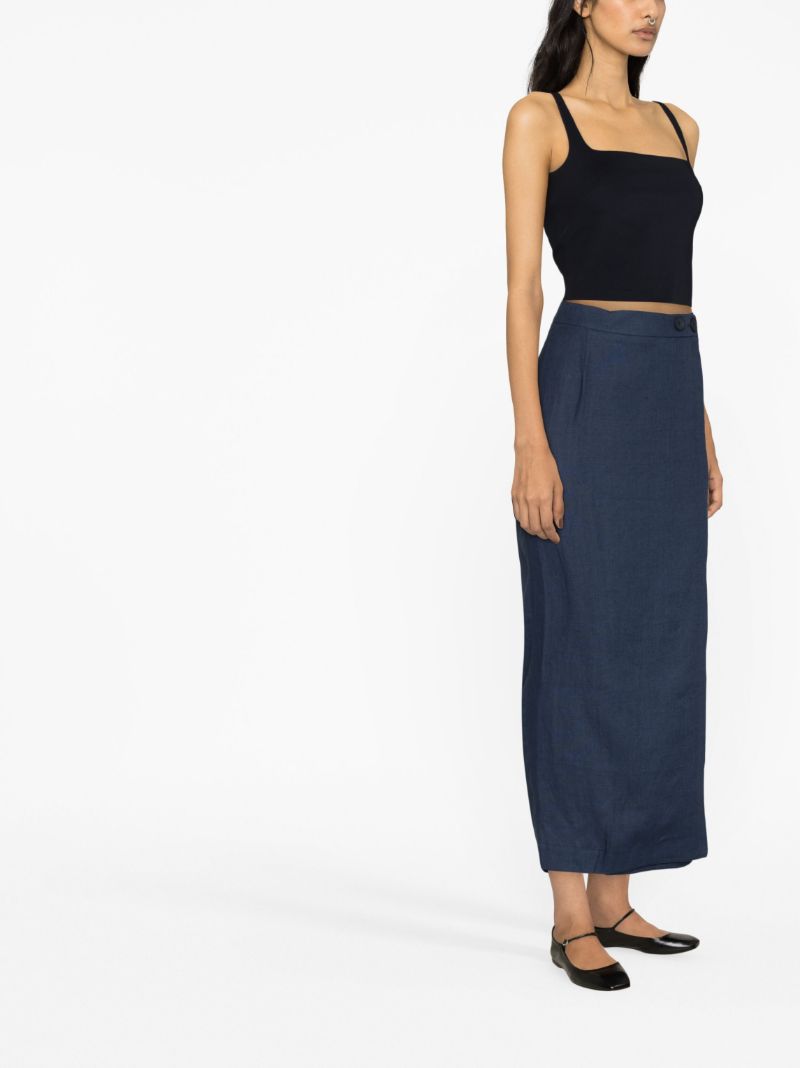 Blue Lili Wrap Maxi Skirt