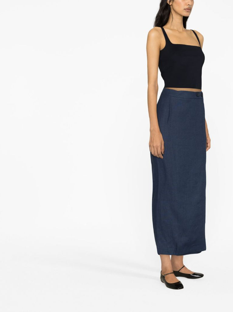 Blue Lili Wrap Maxi Skirt