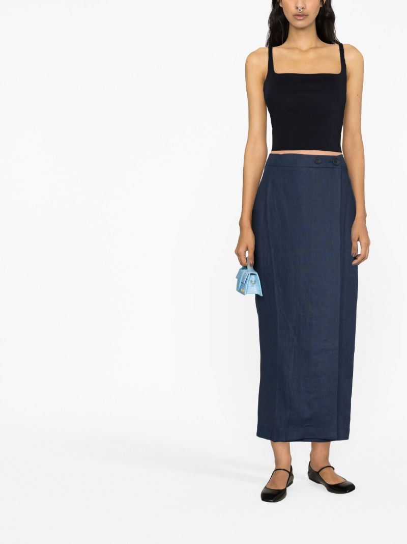 Blue Lili Wrap Maxi Skirt