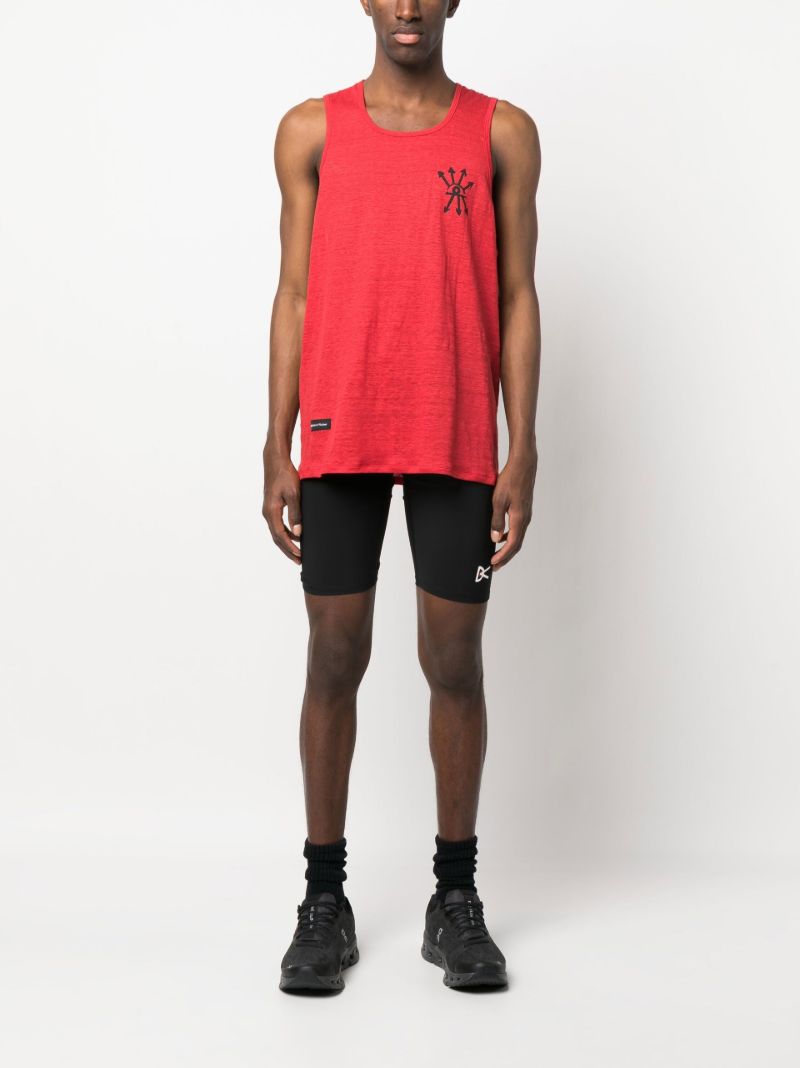Black Motif Print Cycling Shorts
