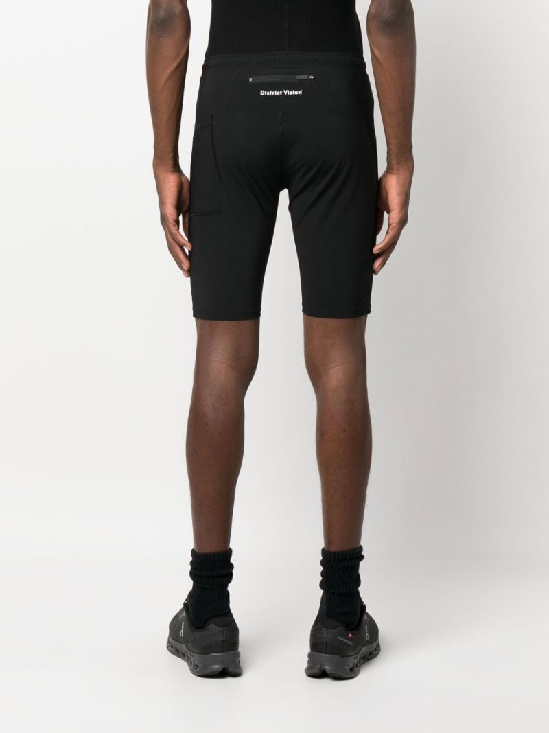Black Motif Print Cycling Shorts