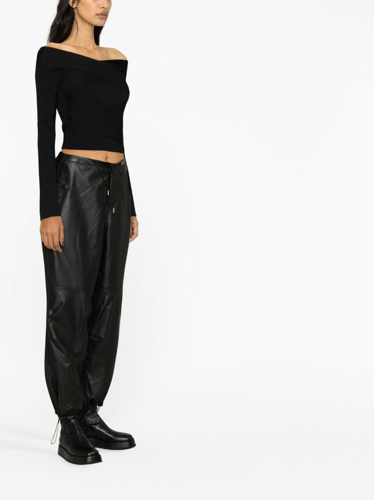 Black Fae Leather Trousers