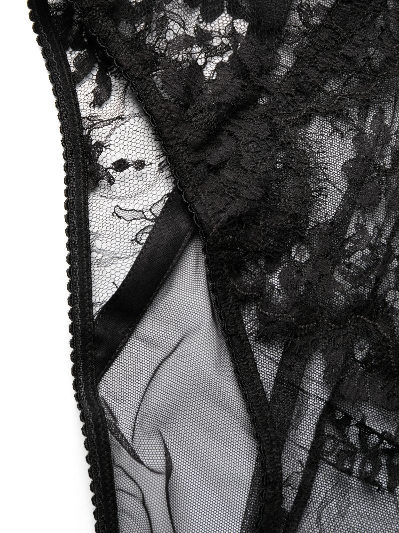 X Kim Kardashian Black Floral Lace Briefs
