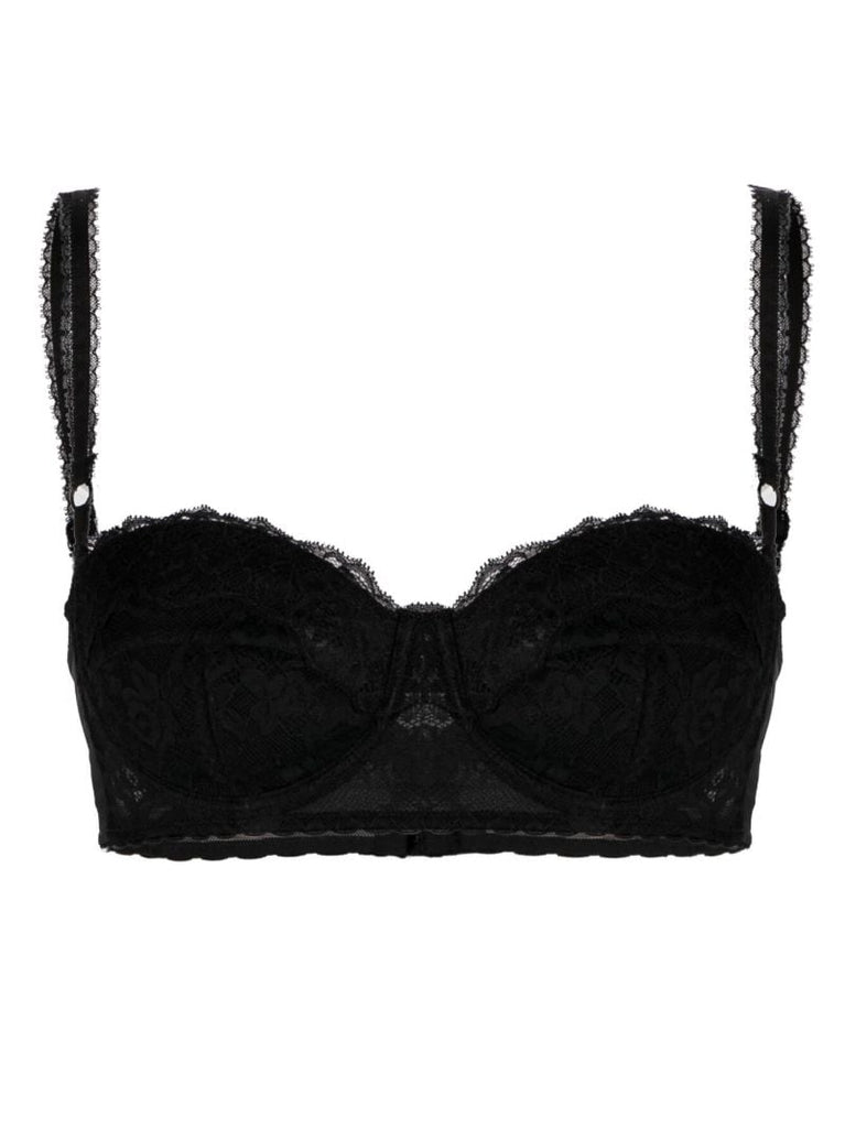 Black Balconette Lace Bra