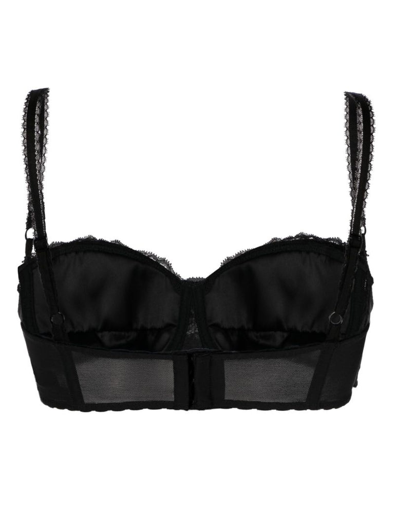 Black Balconette Lace Bra