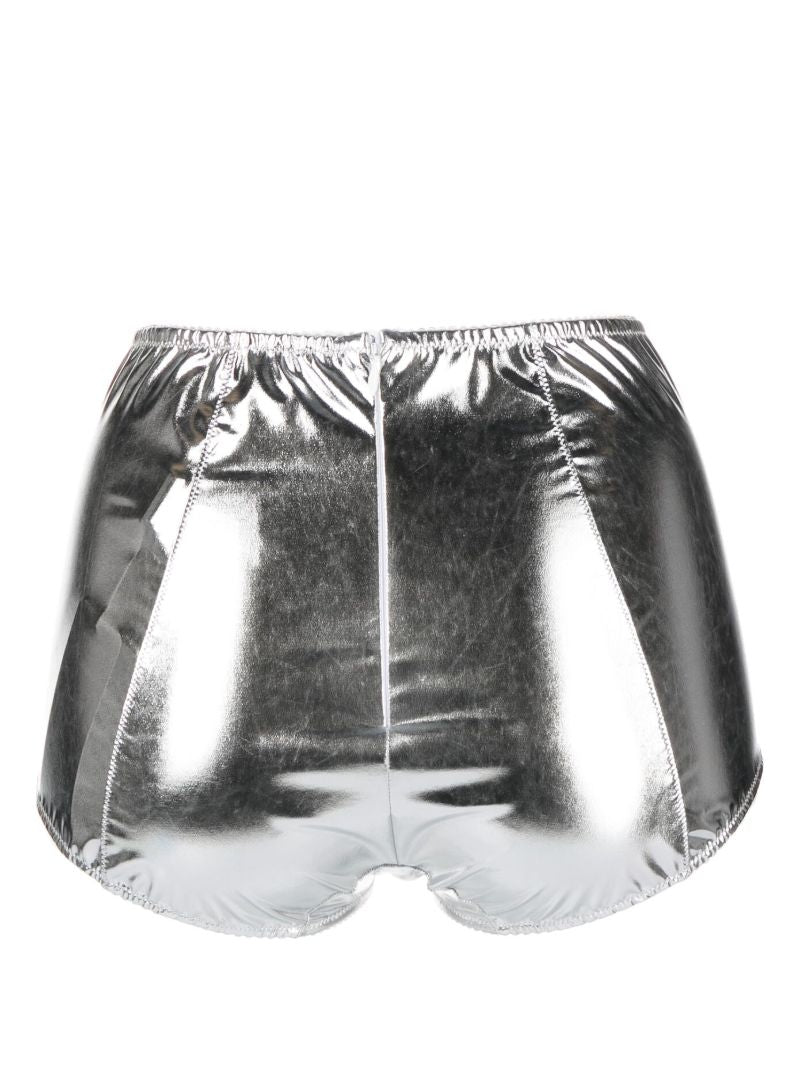 X Kim Kardashian Silver-tone Metallic Boxers