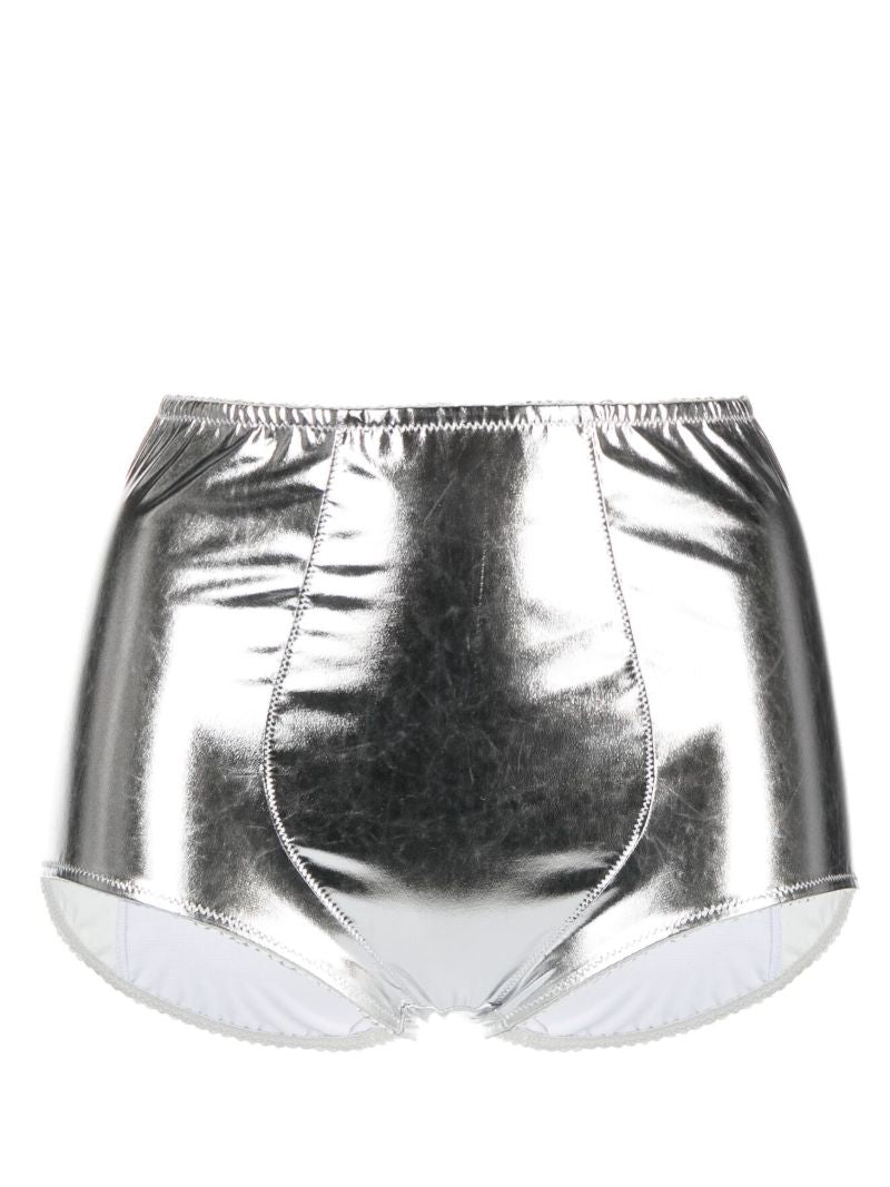 X Kim Kardashian Silver-tone Metallic Boxers