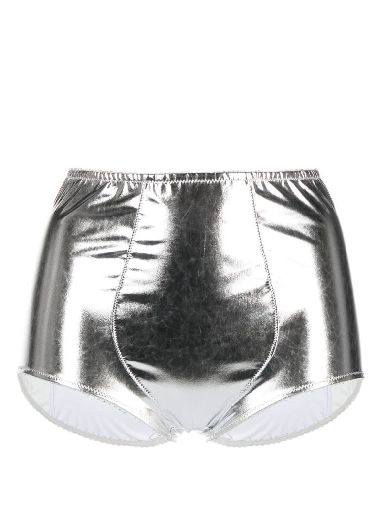 X Kim Kardashian Silver-tone Metallic Boxers