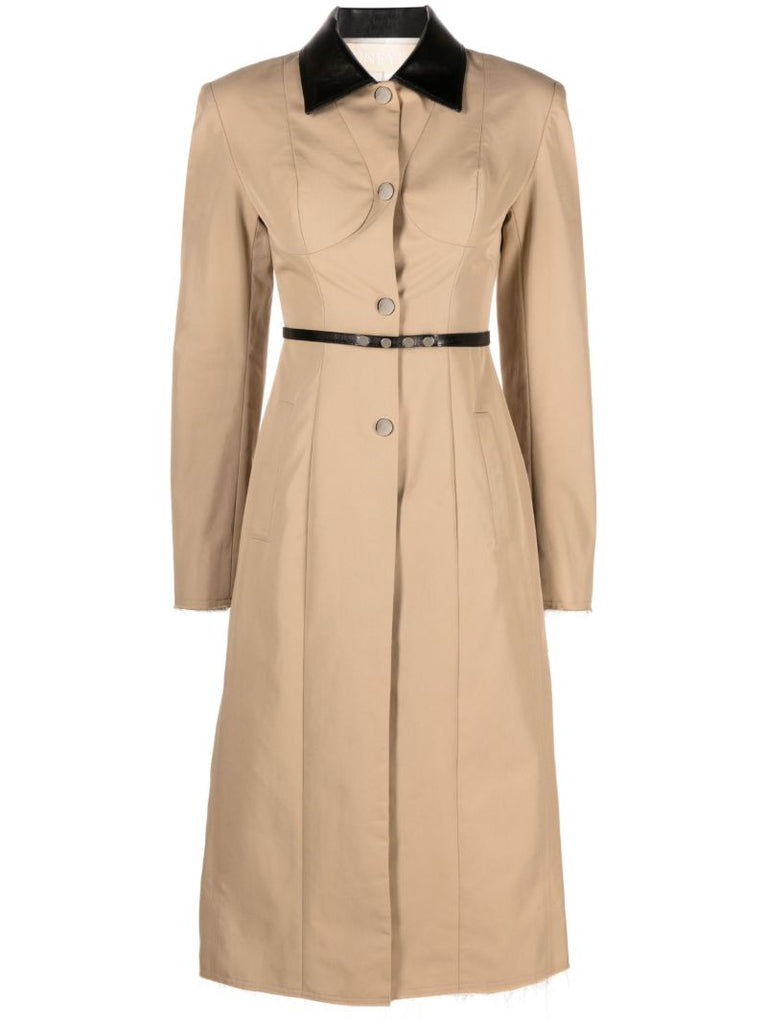 Neutral Single-breasted Trench Coat