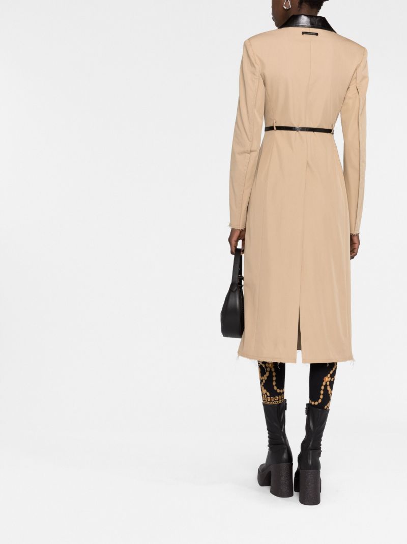 Neutral Single-breasted Trench Coat
