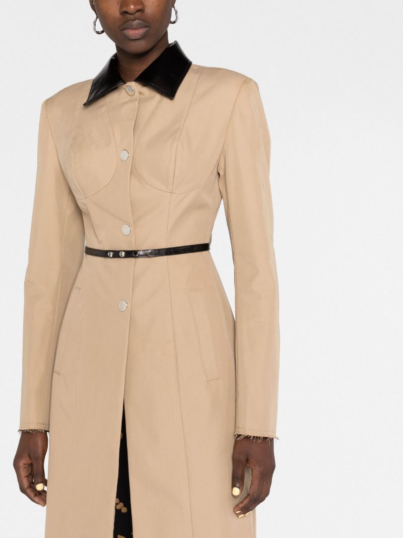 Neutral Single-breasted Trench Coat