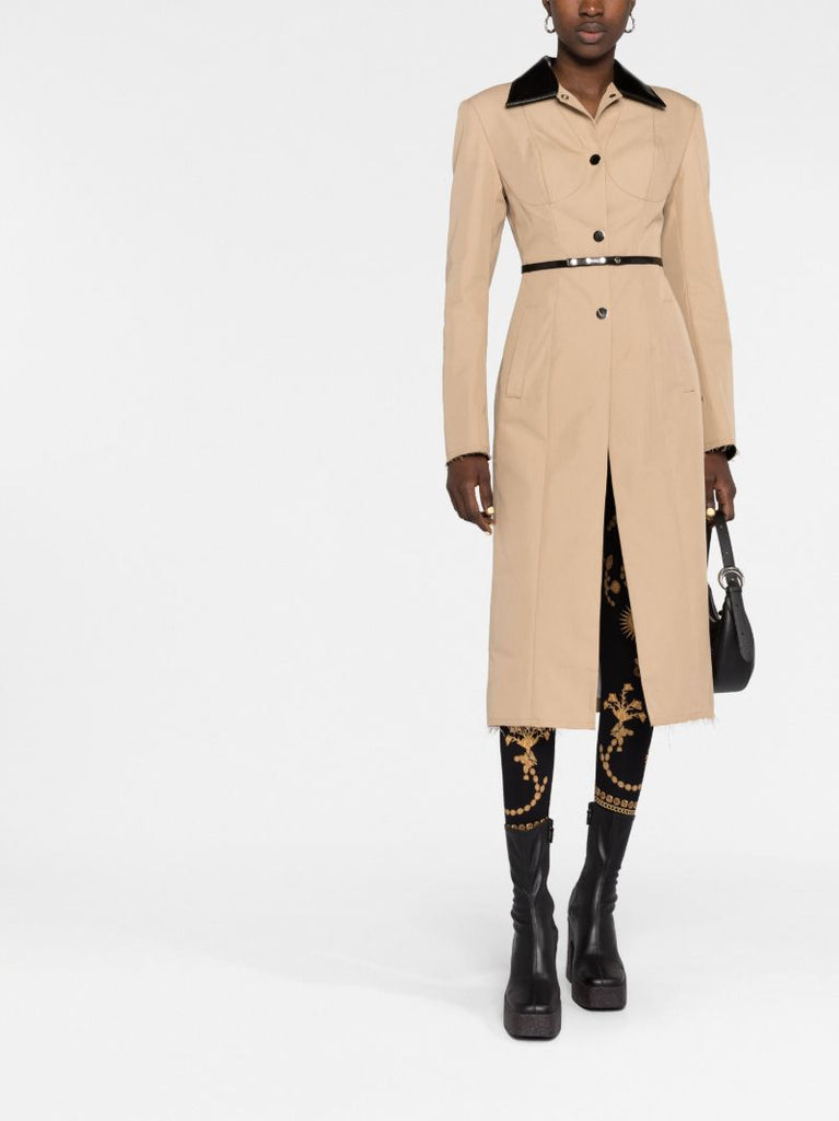 Neutral Single-breasted Trench Coat