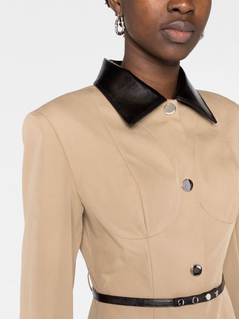 Neutral Single-breasted Trench Coat