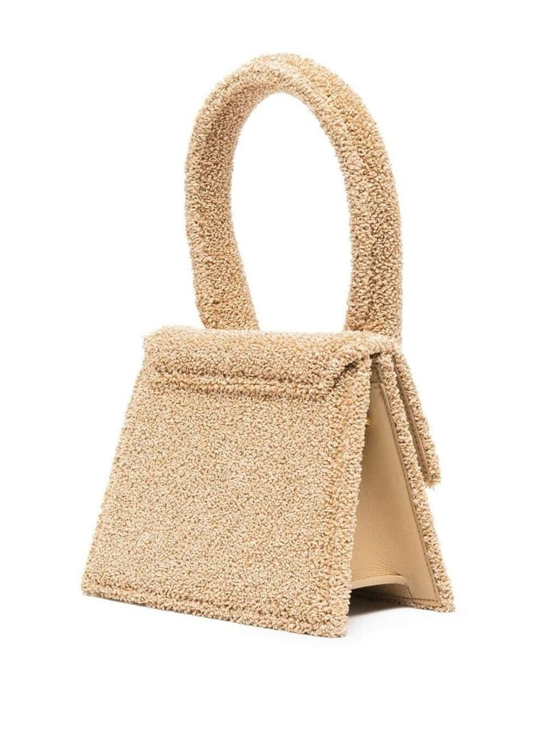Neutral Le Chiquito Moyen Leather Top Handle Bag