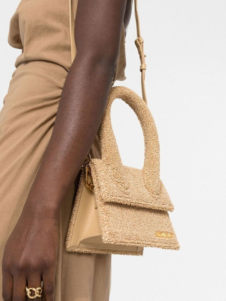 Neutral Le Chiquito Moyen Leather Top Handle Bag