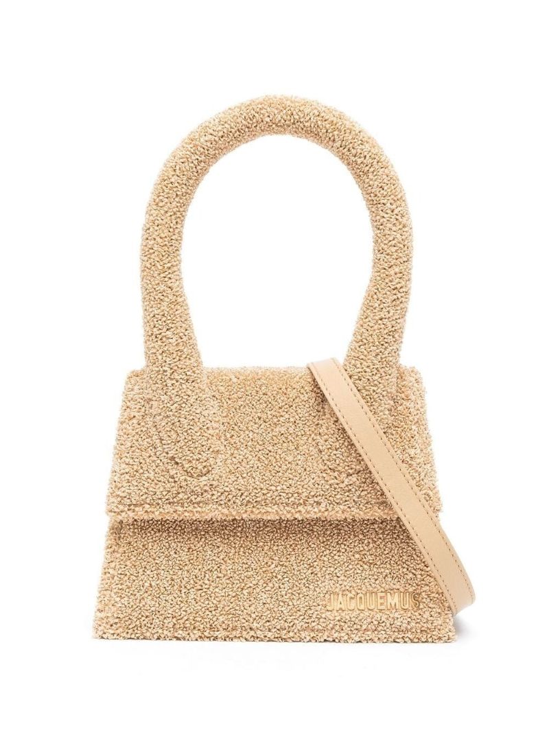 Neutral Le Chiquito Moyen Leather Top Handle Bag