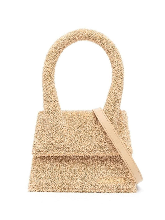 Neutral Le Chiquito Moyen Leather Top Handle Bag