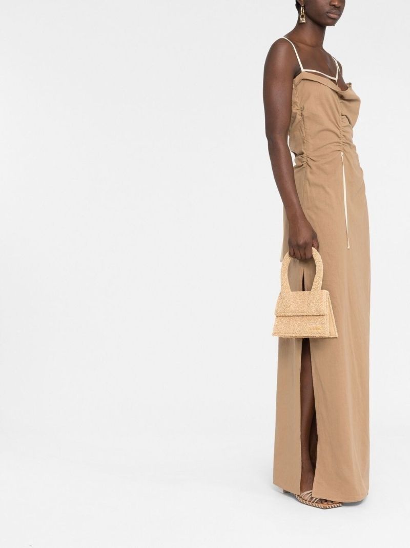 Neutral Le Chiquito Moyen Leather Top Handle Bag