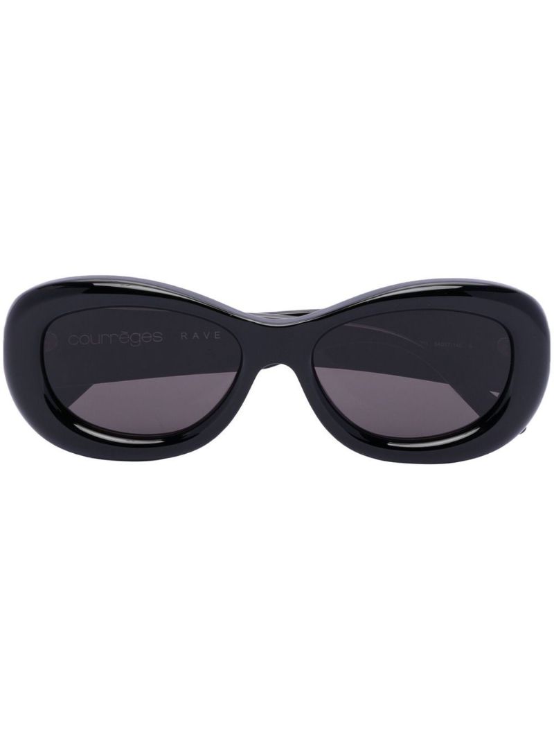 Black Solar Rave Oval Sunglasses