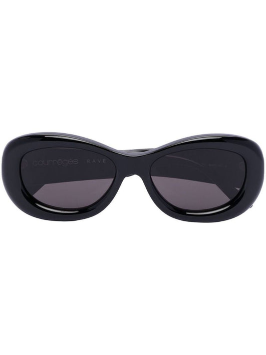 Black Solar Rave Oval Sunglasses