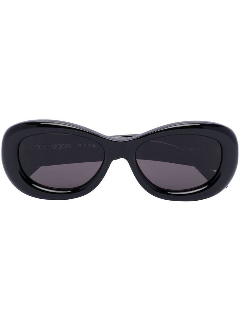 Black Solar Rave Oval Sunglasses