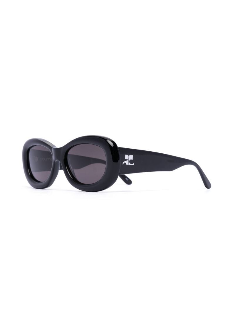 Black Solar Rave Oval Sunglasses