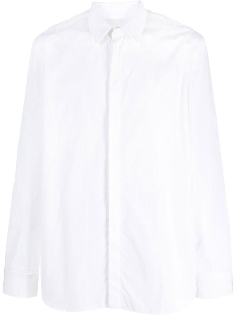 White Long Sleeved Cotton Shirt