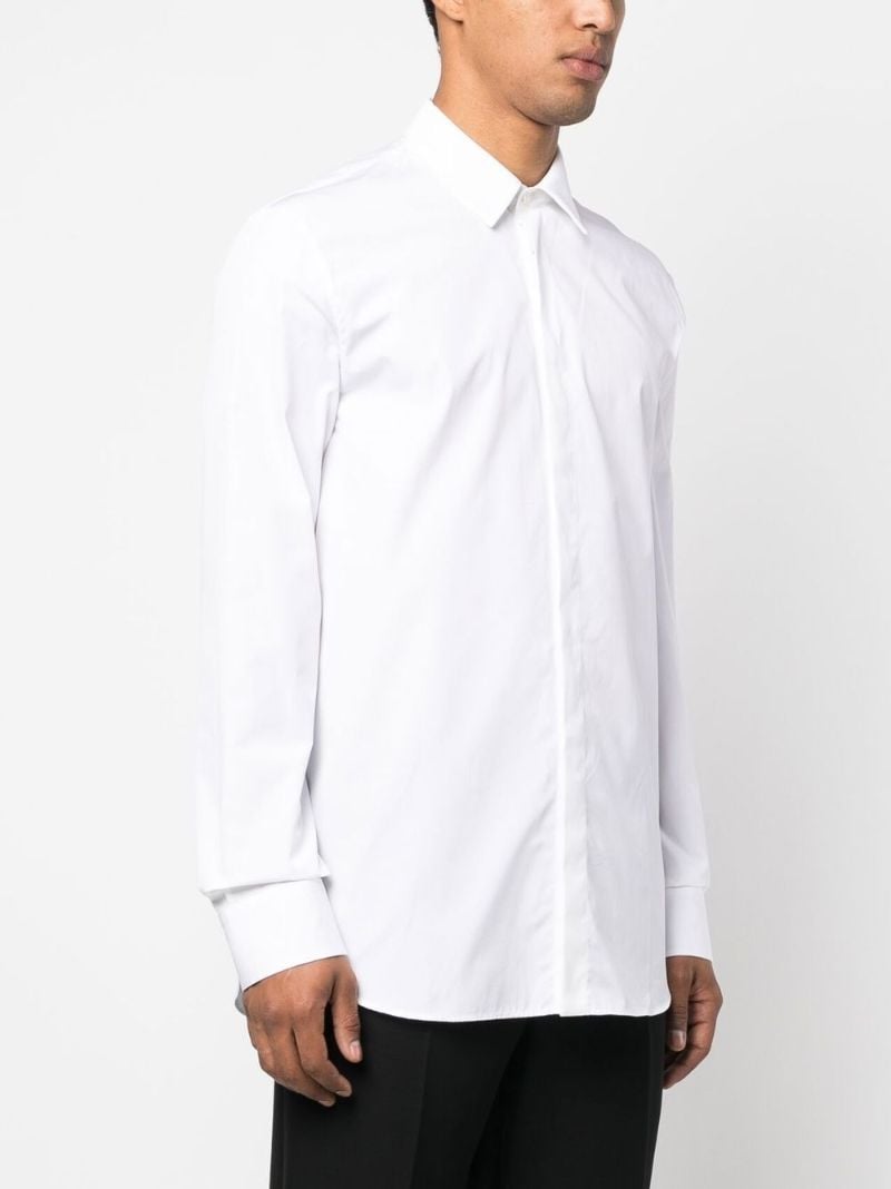White Long Sleeved Cotton Shirt