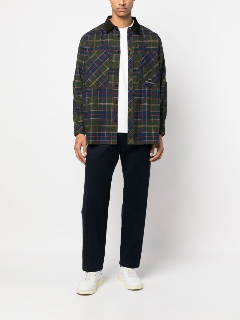 X and Wander Blue Tartan Print Shirt