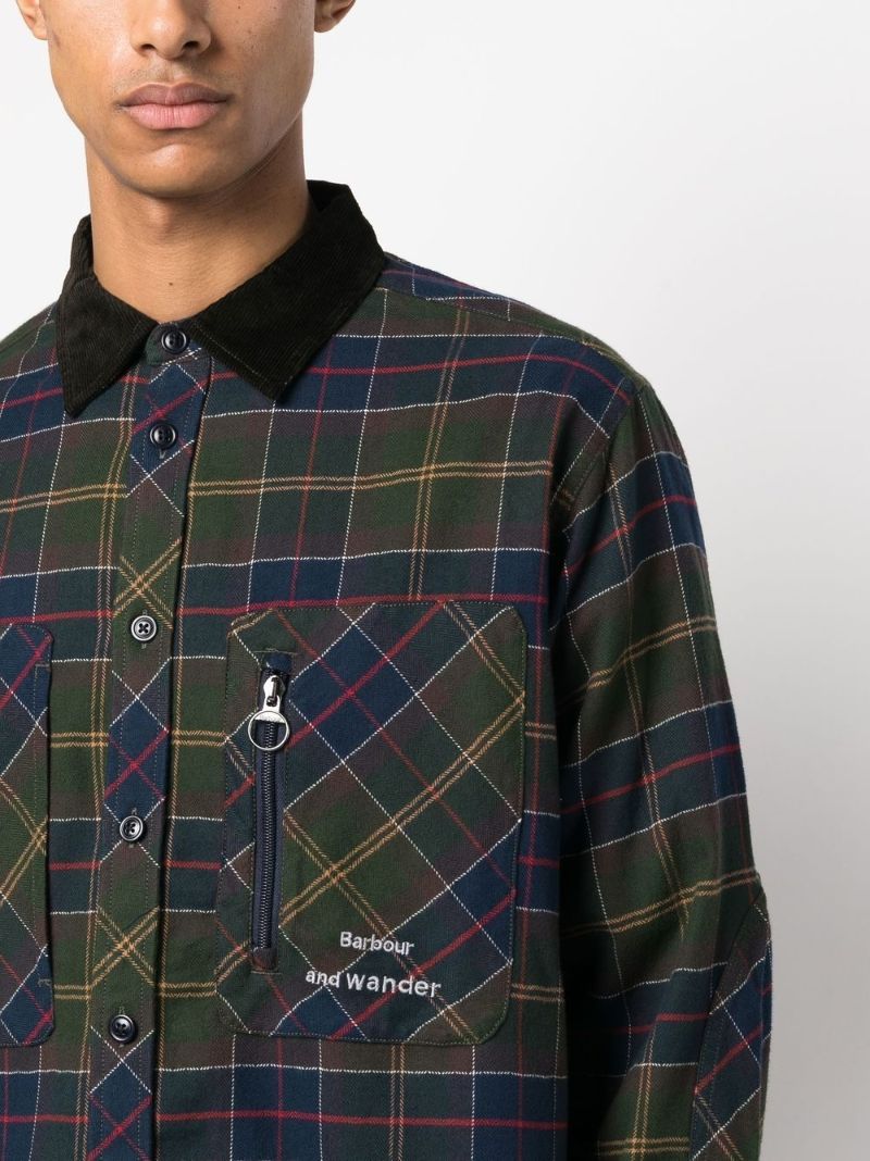 X and Wander Blue Tartan Print Shirt