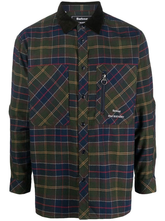 X and Wander Blue Tartan Print Shirt