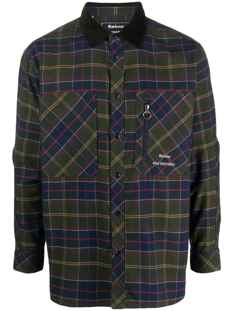 X and Wander Blue Tartan Print Shirt