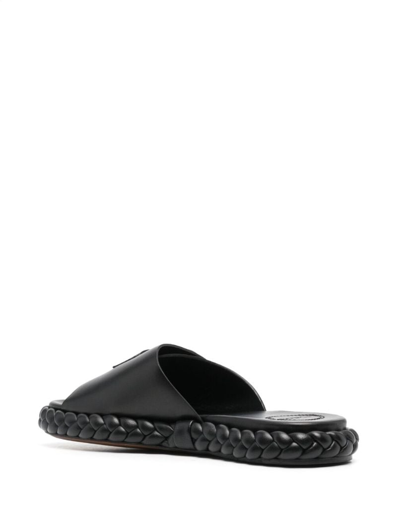 Black Braided Sole Sandals
