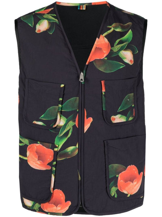 X Paul Smith Black Reversible Gilet