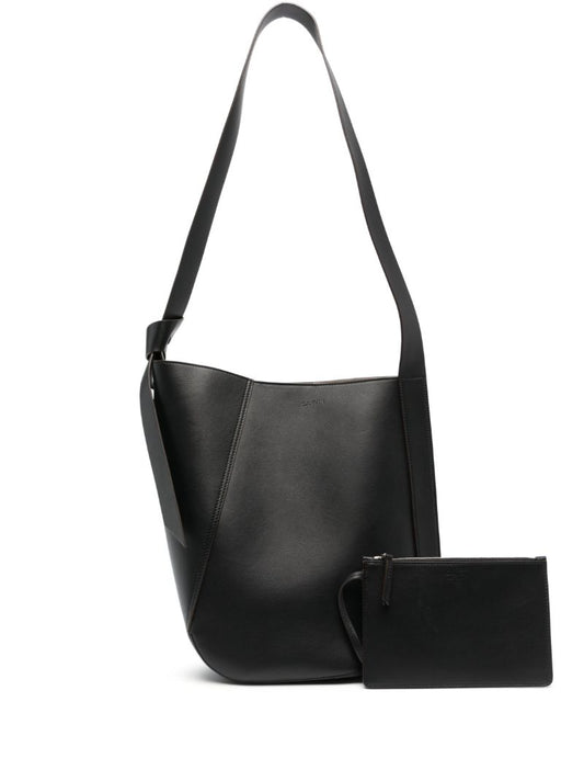 Black Leather Shoulder Bag