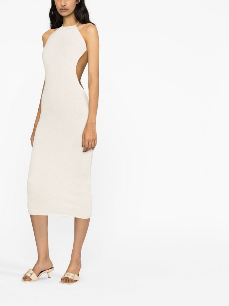 White Marsa Halterneck Cotton Dress
