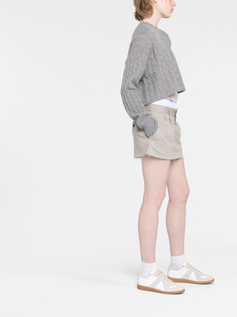 Grey Cotton Chino Skirts