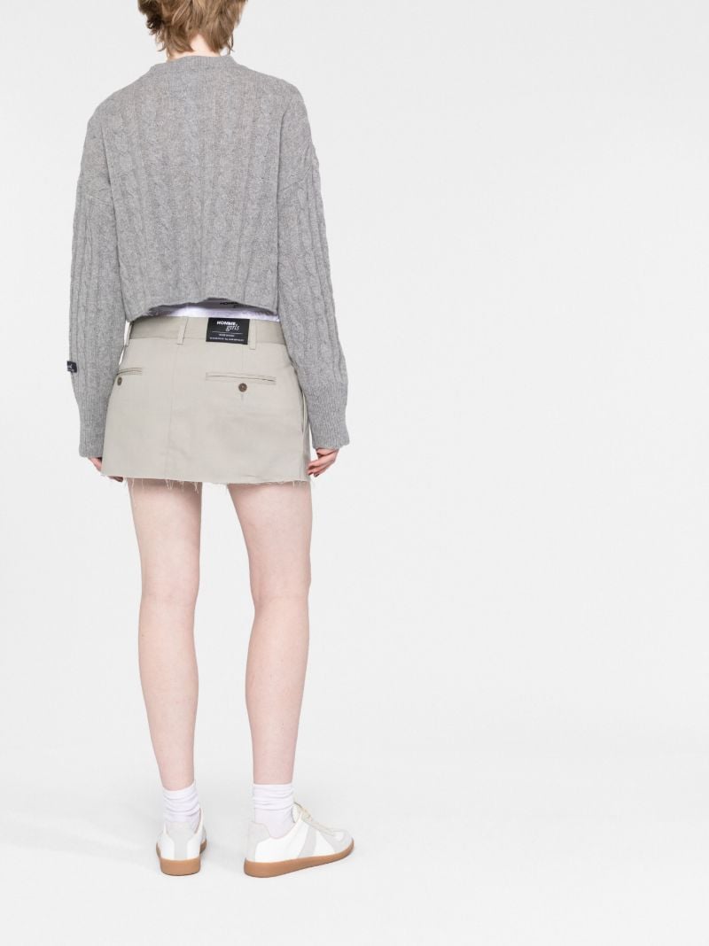 Grey Cotton Chino Skirts