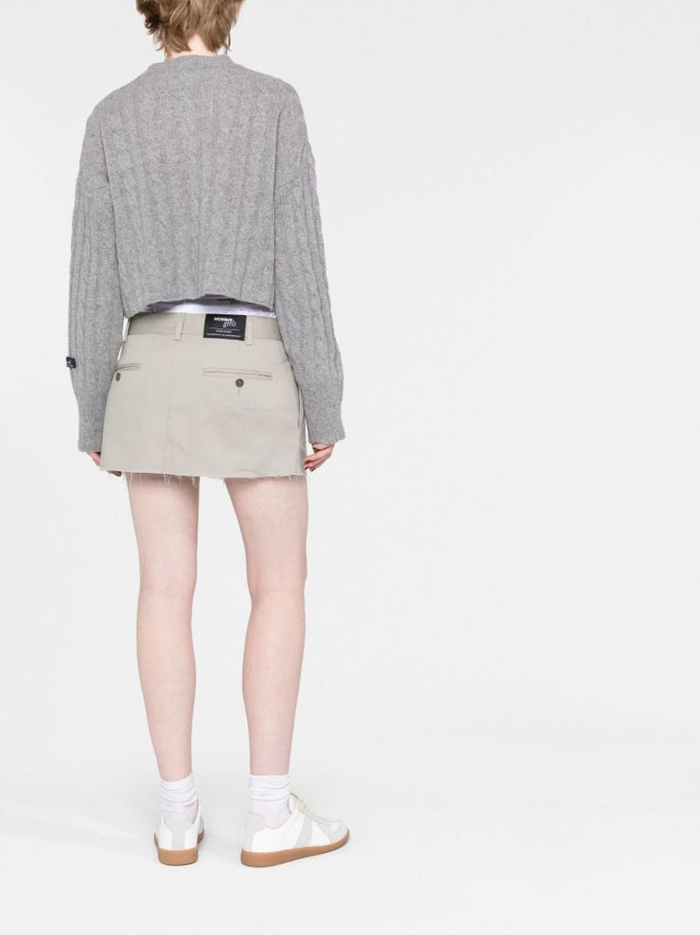 Grey Cotton Chino Skirts