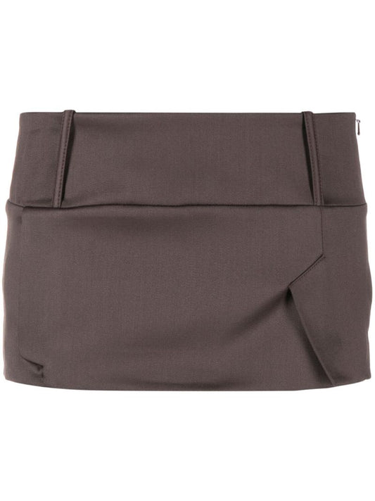 Brown Suzan Tailored Micro Skirt