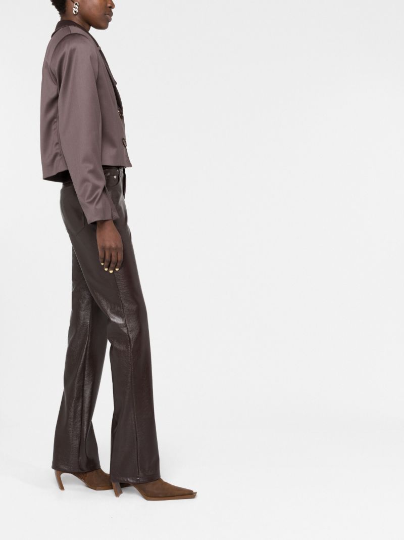 Brown Suzan Cropped Double-brasted Blazer